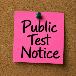 Public Test Notice - Partisan Primary Election
